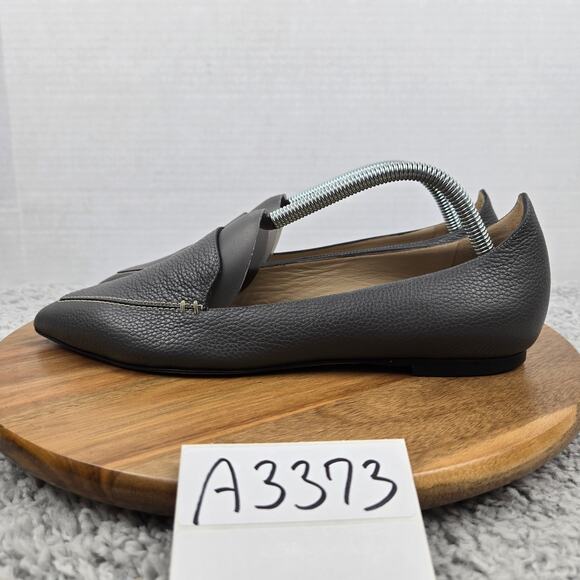 M. Gemi The Stellato Gray Leather Slip On Casual Daily Loafer Flats Women 40 - Picture 1 of 13